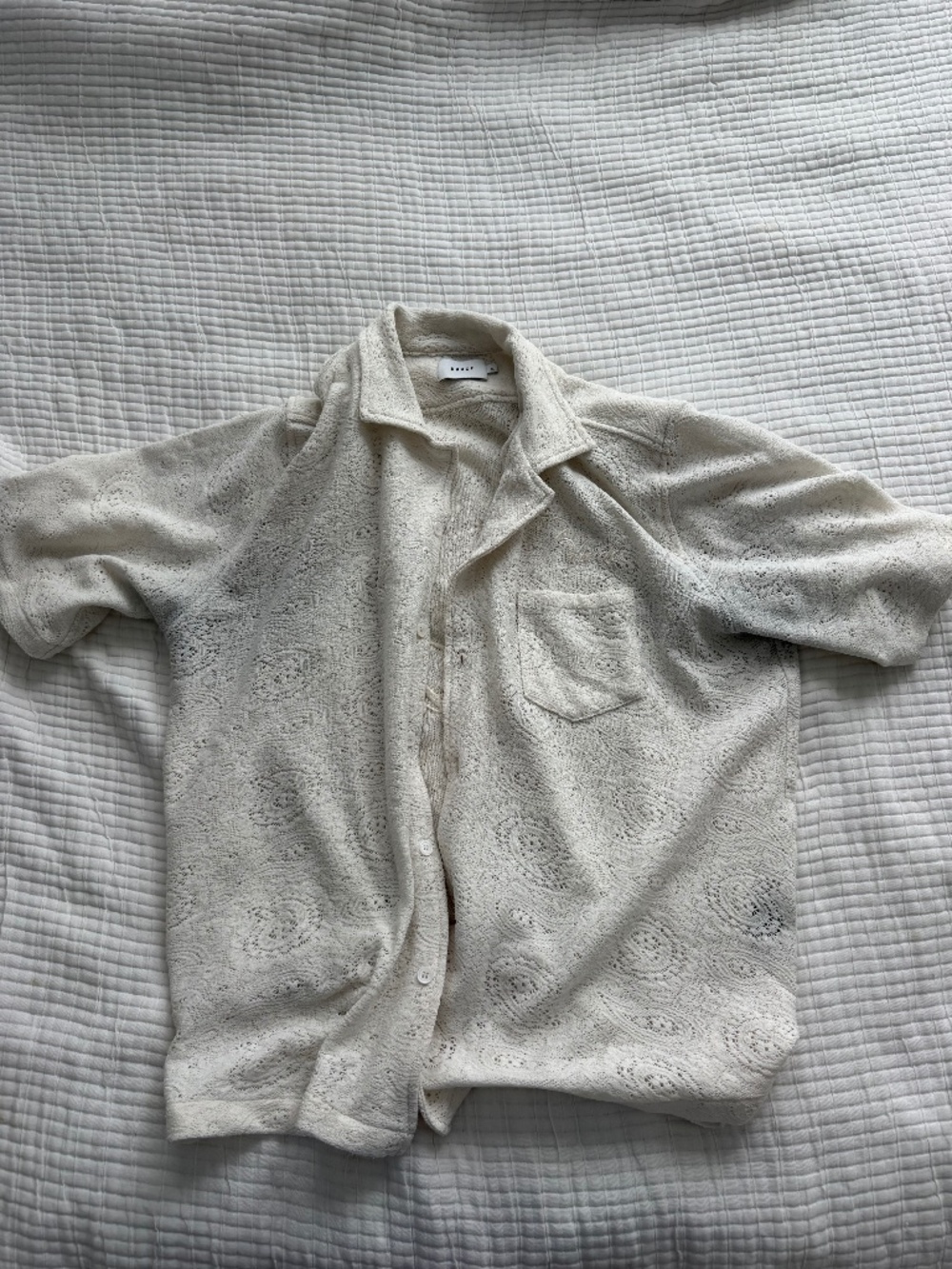 Rhude Lace Shirt Flawed Large
